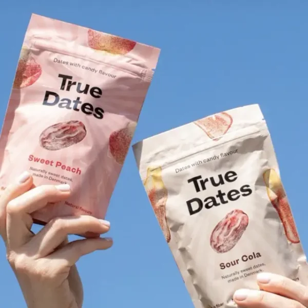 True Dates Sweet Peach 100g - Dadler med Ferskensmak - 12 Poser