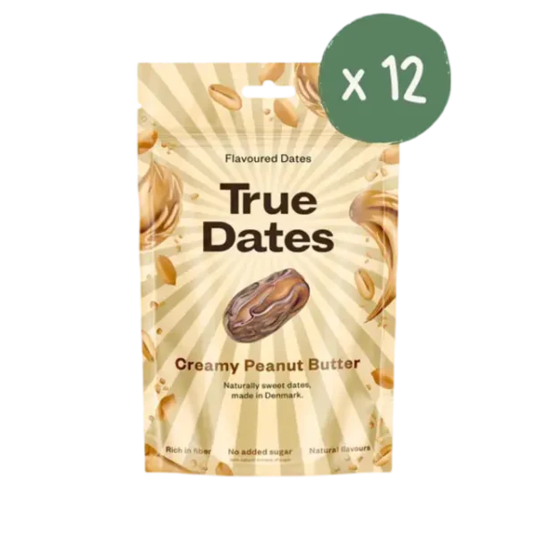 True Dates Creamy Peanut Butter 100g 12 poser