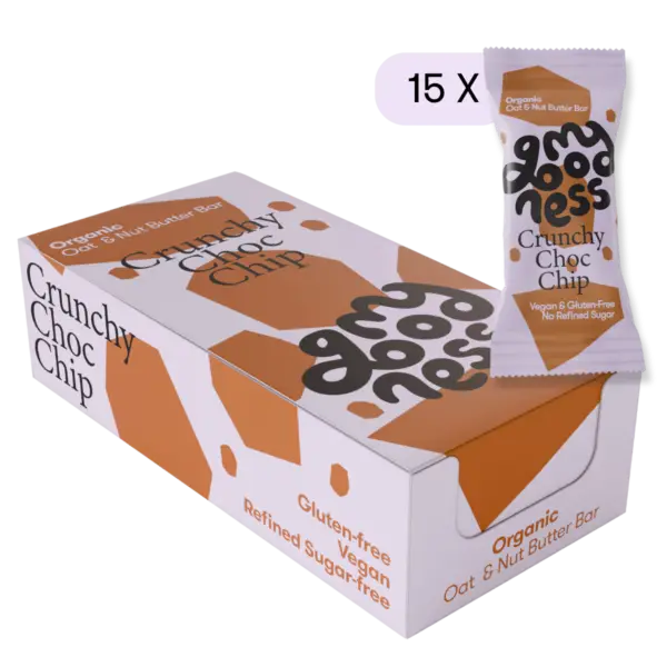 Crunchy Choc Chip  - Oat & Nut Butter Bar 15 x 30 g