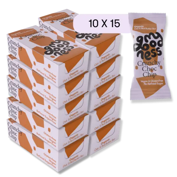 10 kolli: Crunchy Choc Chip  - Oat & Nut Butter Bar 15 x 30 g